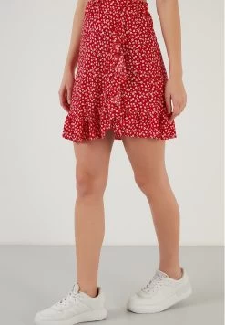 LELA High Waist - Wikkelrok - Red -LELA 50ecc34b95754126aac12ef0204a7bc4