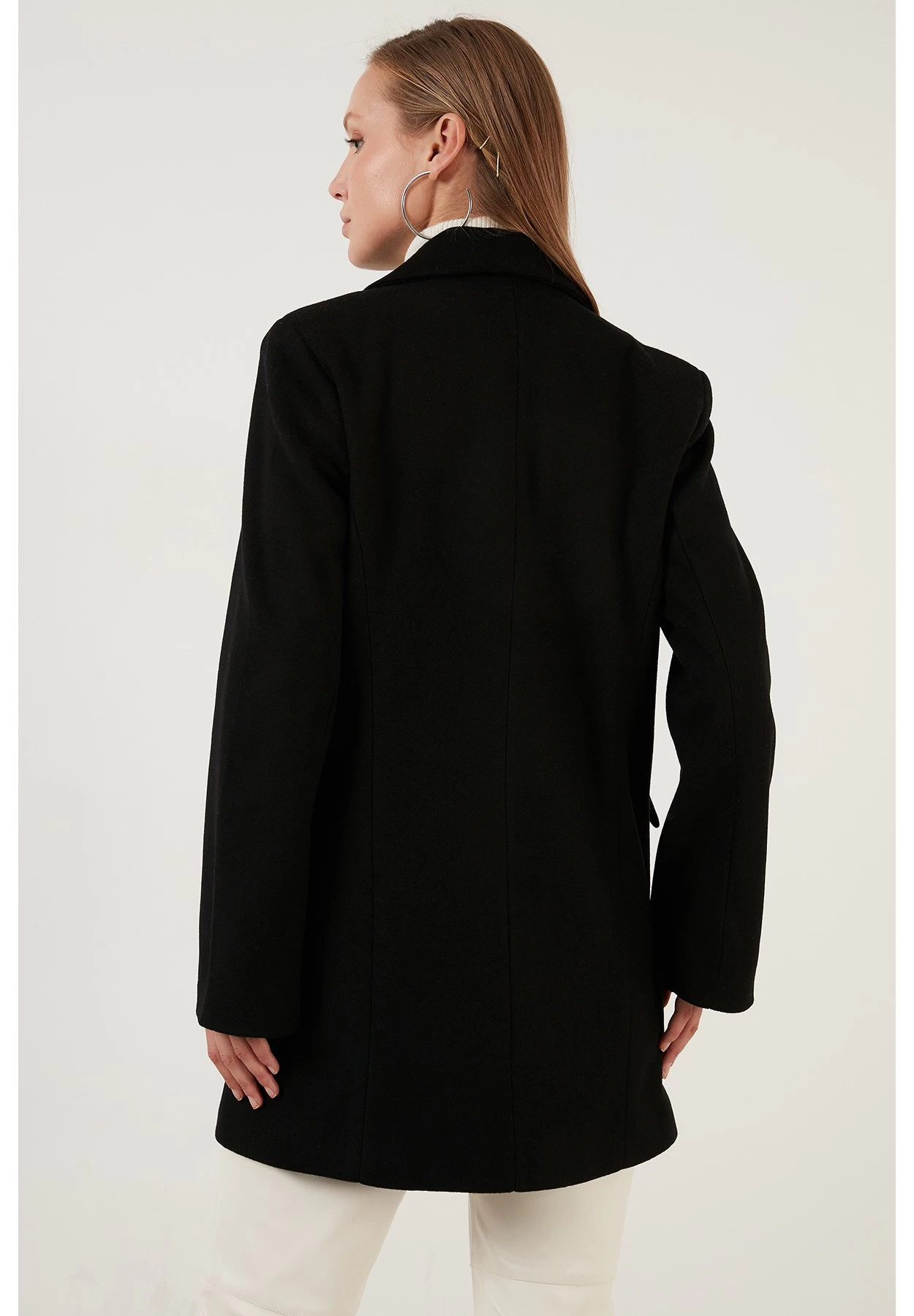 LELA Halflange Jas - Black 3 LELA Halflange Jas - Black - Afbeelding 3