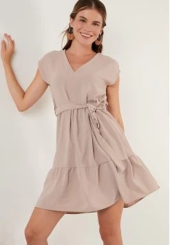 LELA Regular Fit - Jurk - Mink