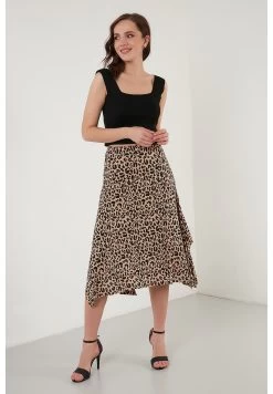 LELA Midi- A-Lijn Rok - Leopard