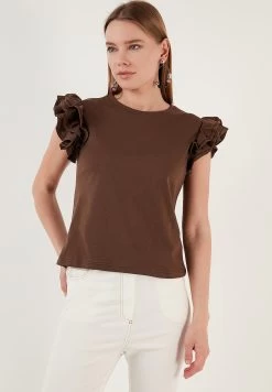 LELA T-Shirt Print - Brown