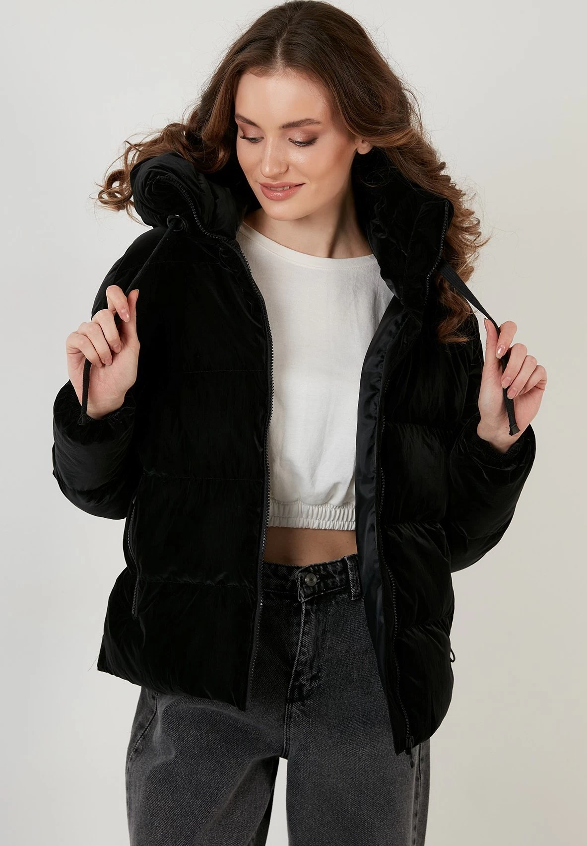 Lela Hooded Puffer Flame - Winterjas - Black 3 Lela Hooded Puffer Flame - Winterjas - Black - Afbeelding 3