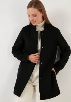 LELA Regular Fit - Halflange Jas - Black -LELA 59d7de68528c4959bbd8b3820da19442