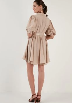 LELA Regular Fit - Blousejurk - Stone -LELA 5e454e8199e040599ac24d40c5b42994