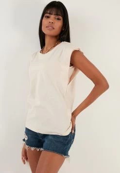 LELA Crew Neck - T-Shirt Basic - Stone -LELA 5e84d33387294f7dbefe5a39ce6074b8