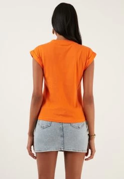 LELA Basic - T-Shirt Basic - Orange -LELA 5f89ecbd3db74c00a8e8f2e176ccad2a