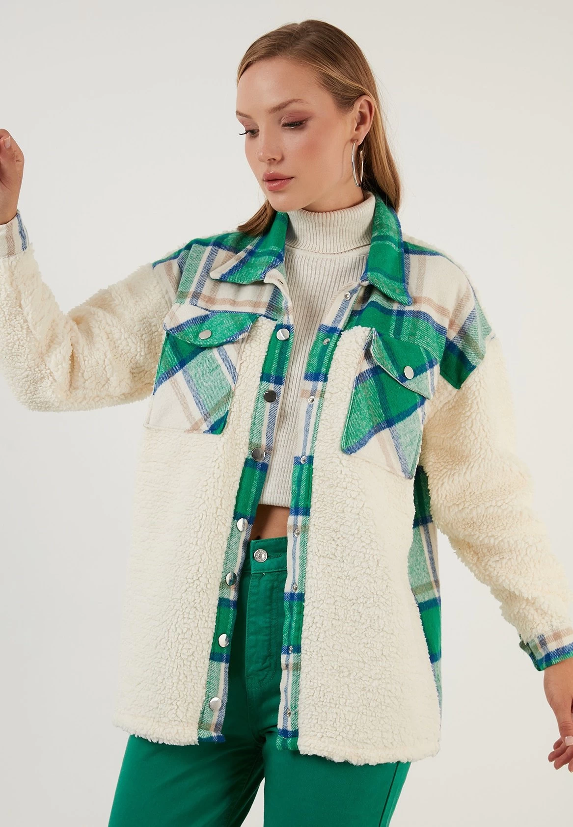 LELA Halflange Jas - Green 5 LELA Halflange Jas - Green - Afbeelding 5