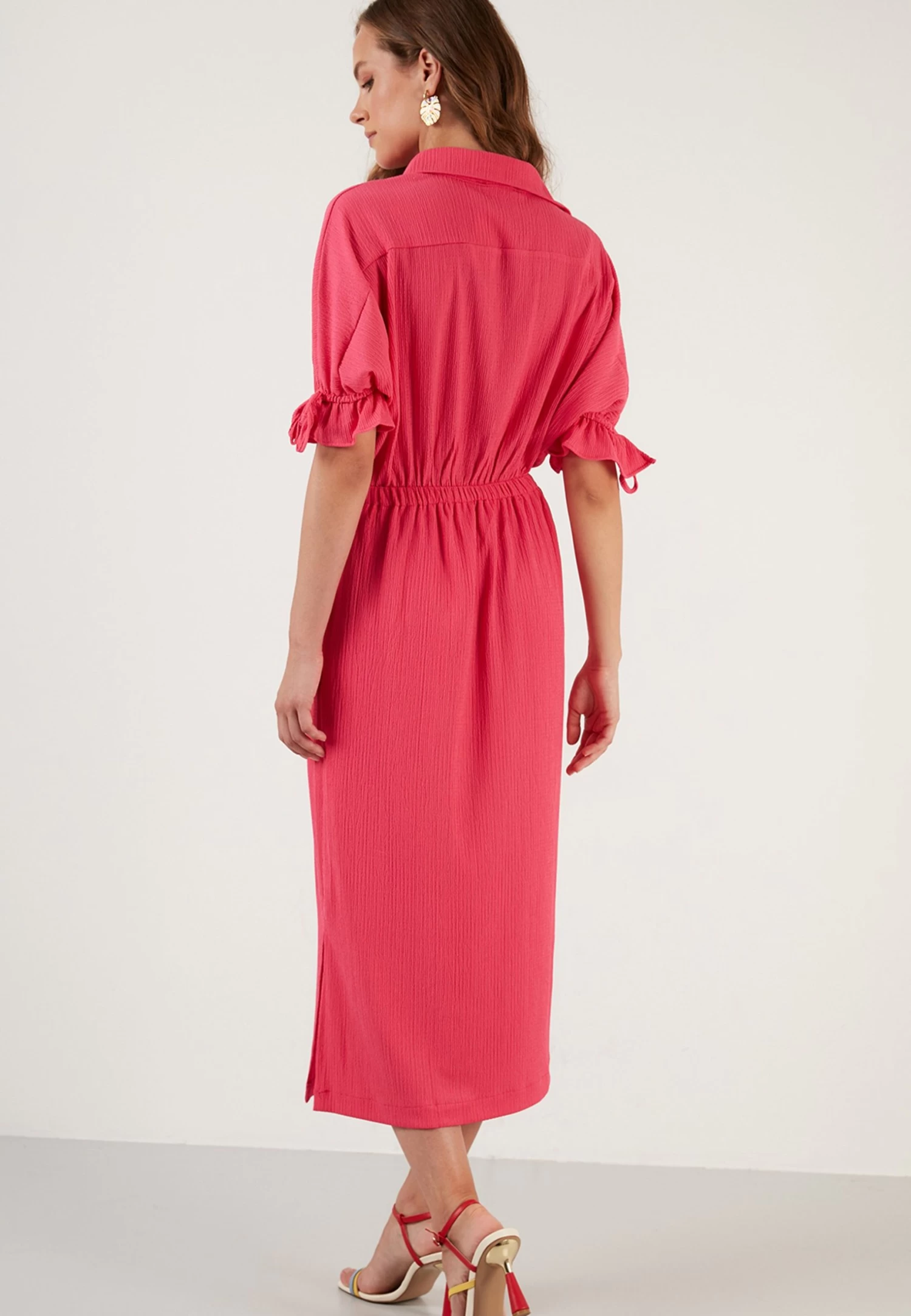 LELA Regular Fit - Blousejurk - Fuchsia 3 LELA Regular Fit - Blousejurk - Fuchsia - Afbeelding 3