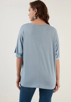 LELA Loose Fit - Blouse - Baby Blue -LELA 60f3f4254ab647e88462845469fe121a