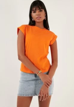 LELA Basic - T-Shirt Basic - Orange -LELA 6364d2eb2bcc4a5cb5d8b63ad35930a8