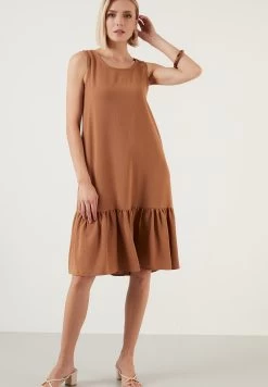 LELA Regular Fit- Jurk - Snuff Colored