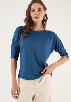 LELA Crew Neck- Longsleeve - Indigo -LELA 65300fa7a37e4304af88c223f5e39751