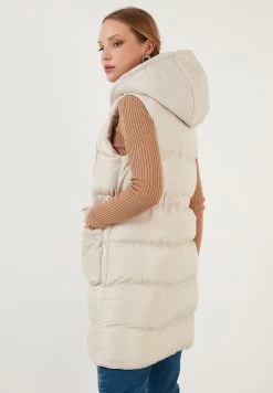 LELA Regular Fit - Bodywarmer - Stone -LELA 65df7100b9844b788f468ba8e30c5bec