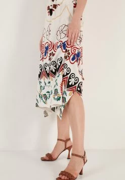 LELA Regular Fit - A-Lijn Rok - Bone White -LELA 6677c7ead0e54cd8a2f4030b28a6aa81