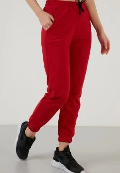LELA Slim Fit - Trainingsbroek - Red -LELA 6896e69fe70040048443b16ad7f70ad2
