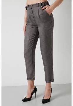 LELA High Waist Trousers- Broek - Dark Beige -LELA 6b981211b64e49b09f6a8e0a5e603e23