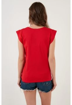 LELA Crew Neck - T-Shirt Basic - Red -LELA 6dbd9952cfaa463eb198b12101ffd072