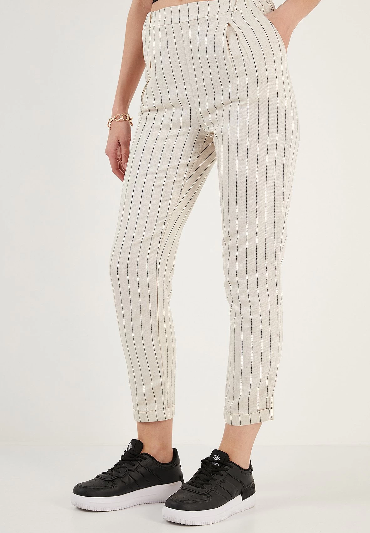 LELA Slim Fit - Broek - Ecru 5 LELA Slim Fit - Broek - Ecru - Afbeelding 5