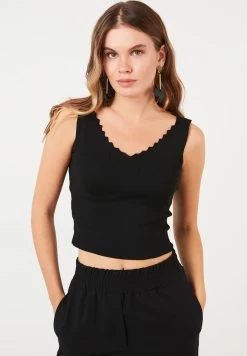 LELA Regular Fit - Top - Black