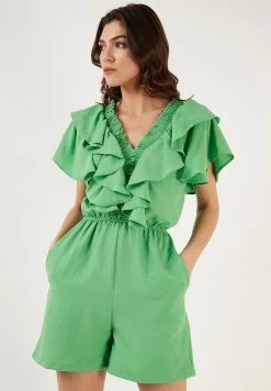 LELA Regular Fit - Jumpsuit - Green -LELA 7085be0a99fe4b91a42cb176df9f0310