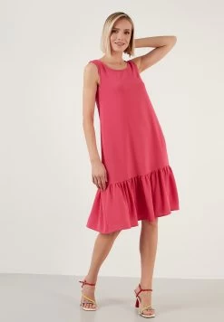 LELA Regular Fit- Jurk - Fuchsia -LELA 7302b94941fb4d73b6ff7848ef233c1b