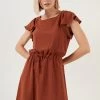 LELA Regular Fit - Jurk - Brick Red