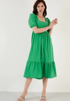 LELA Regular Fit - Jurk - Green