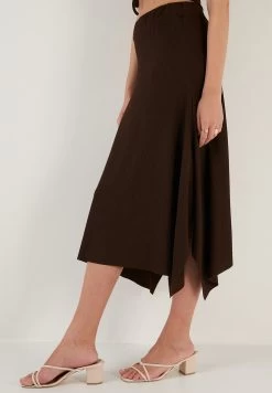 LELA A-Lijn Rok - Brown -LELA 7b3ba8d05ec740db9f7b74c19d2abfca
