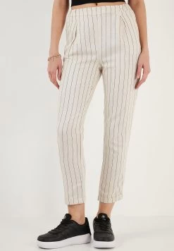 LELA Slim Fit - Broek - Ecru