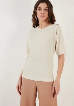 LELA Regular Fit - T-Shirt Basic - Stone -LELA 7ccd3125403545b3a5da964b6b63e613