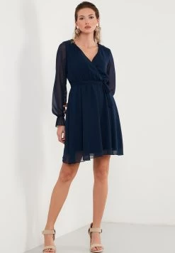 LELA Mini- Jurk - Navy Blue -LELA 7d10a19a20094256a18317e0bbb778f7