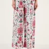 LELA Broek - White/Fuchsia