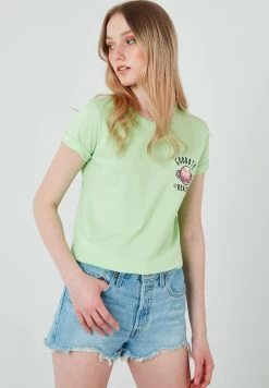 LELA Regular Fit- T-Shirt Print - Green