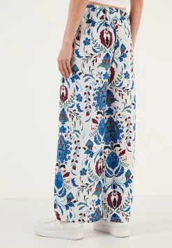 LELA Broek - White/Blue -LELA 81907e85263e423991c44dec6b3305a9