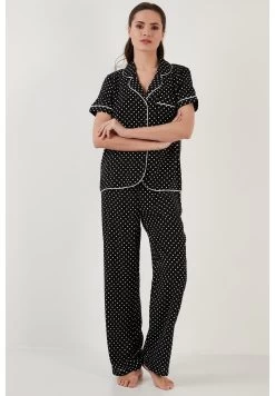 LELA Regular Fit Set - Pyjama - Black