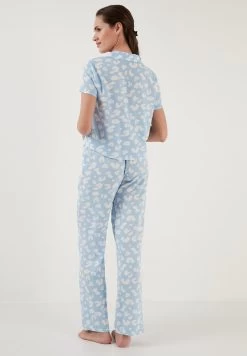 LELA Regular Fit Set - Pyjamabroek - Blue -LELA 851fa409a2b649a281a2e2b76bb8a3bb