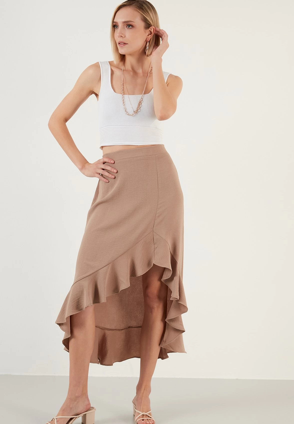 LELA Regular Fit - A-Lijn Rok - Mink 2 LELA Regular Fit - A-Lijn Rok - Mink - Afbeelding 2