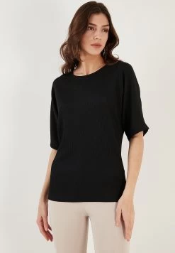 LELA Regular Fit - T-Shirt Basic - Black