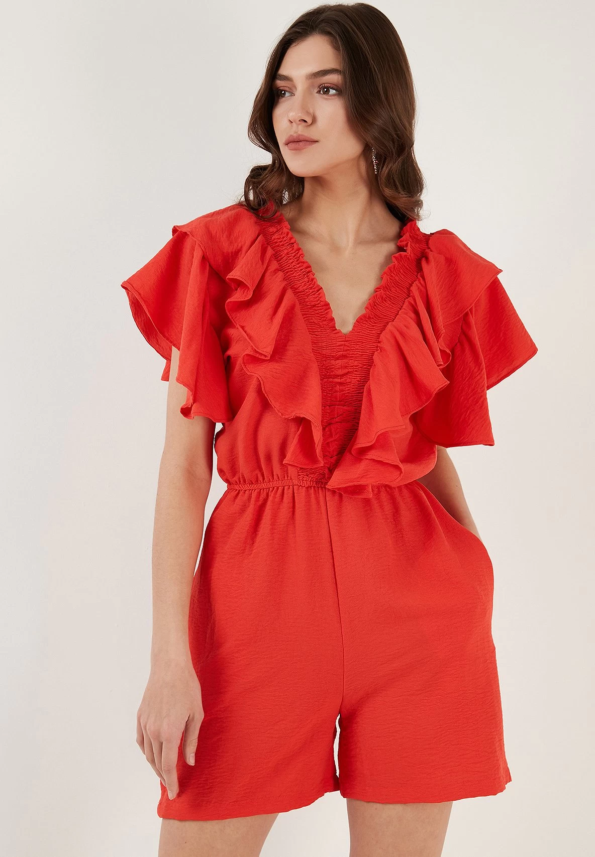 LELA Regular Fit - Jumpsuit - Red 4 LELA Regular Fit - Jumpsuit - Red - Afbeelding 4