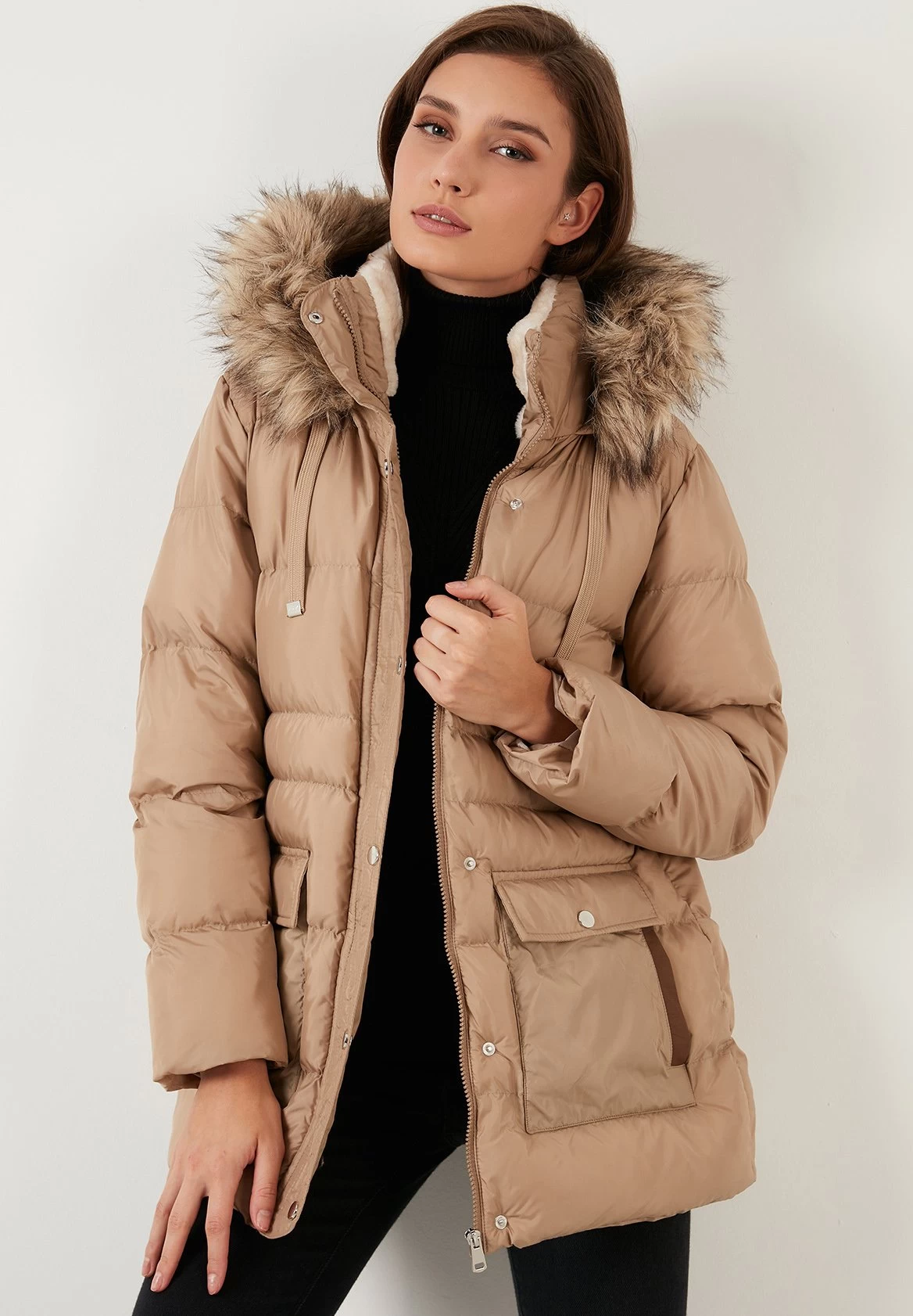 LELA Regular Fit - Winterjas - Dark Beige 6 LELA Regular Fit - Winterjas - Dark Beige - Afbeelding 6