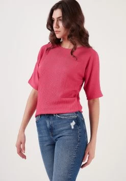 LELA Regular Fit - T-Shirt Basic - Fuchsia -LELA 913fd90a1f354031b024150e8395ae8a