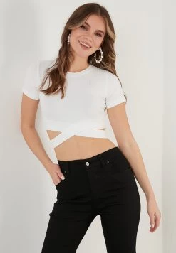 LELA Slim Fit- T-Shirt Print - Ecru -LELA 9210afaf54864c0686871fe9763e5878