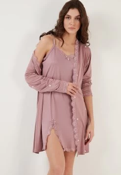 LELA Soft Touch - Nachtjapon - Dusty Rose -LELA 95c7918671cf42f1a2cf5732f0148602