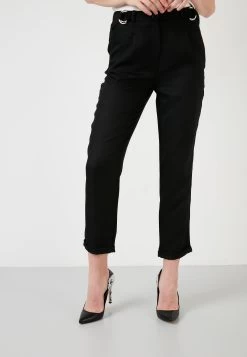 LELA High Waist Trousers- Broek - Black