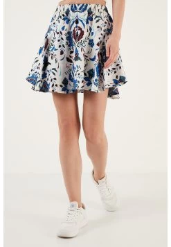 LELA Regular Fit - Plooirok - White Blue