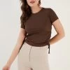 LELA Slim Fit - Blouse - Brown