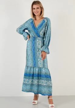 LELA Regular Fit - Maxi-Jurk - Blue -LELA 9a2f442b75a04acba929db33b3627ad2