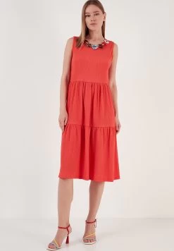 LELA Regular Fit - Jurk - Vermilion -LELA 9a5fab1791fb49919d0a542f072408ad