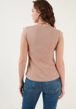 LELA Crew Neck- Top - Biscuit Color -LELA 9aa5660d9e7d4a99ad29455bcd34be75