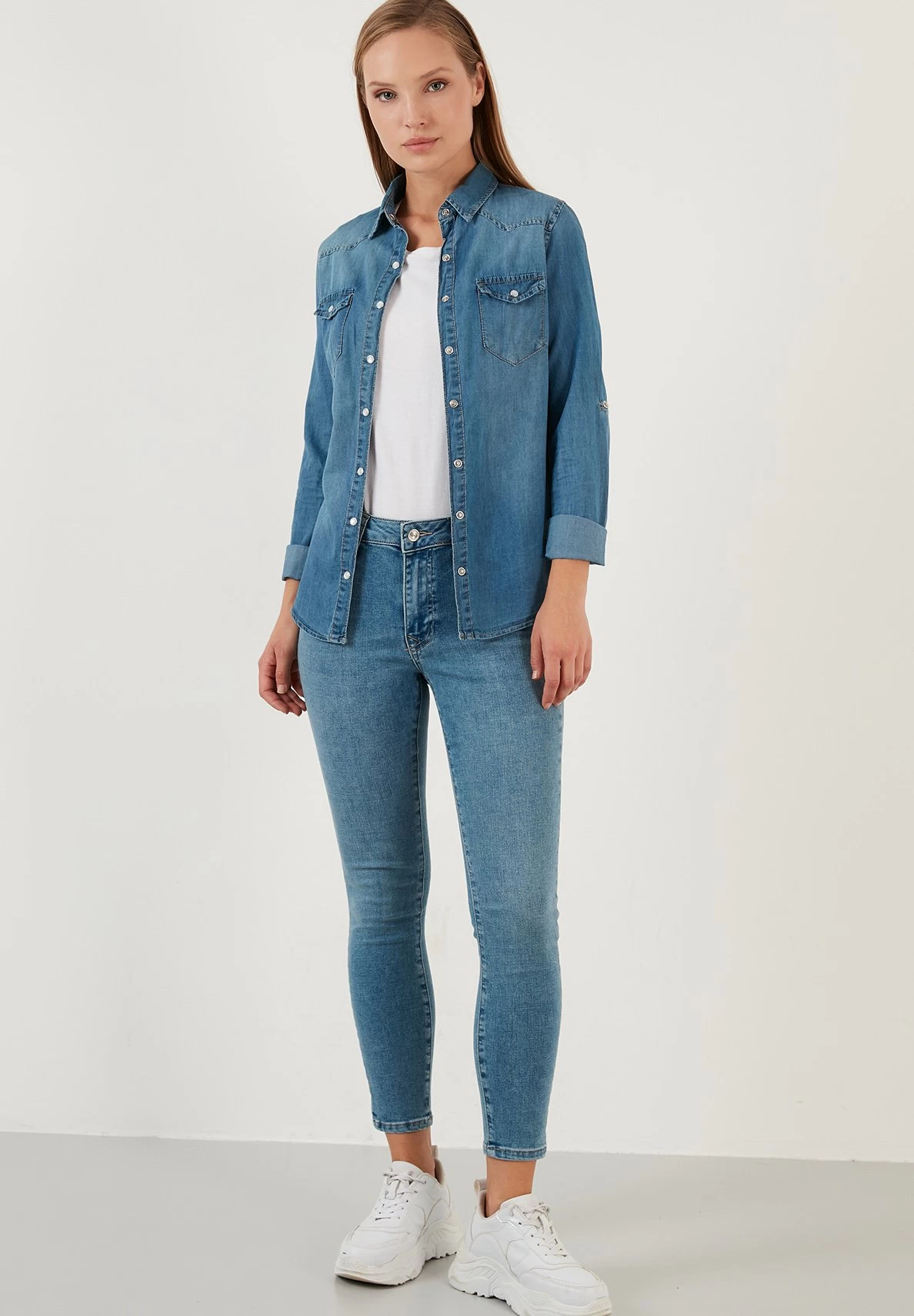 LELA Slim Fit - Jeans Skinny Fit - Light Blue 2 LELA Slim Fit - Jeans Skinny Fit - Light Blue - Afbeelding 2